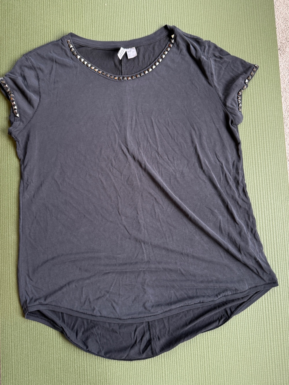 H&M Black Studded Dolman Sleeve Top | Size Medium